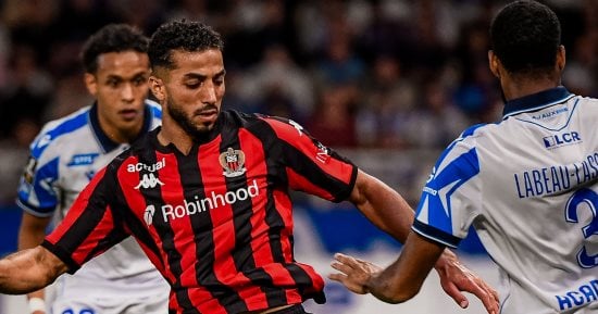 محمد عبد المنعم مدافع نيس ومنتخب مصر قبل مواجهة ليون في الدوري الفرنسي