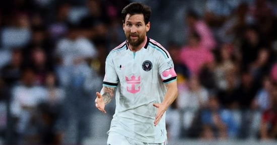 ليونيل ميسي مع إنتر ميامي خلال مباراة نيويورك سيتي في الدوري الأمريكي
